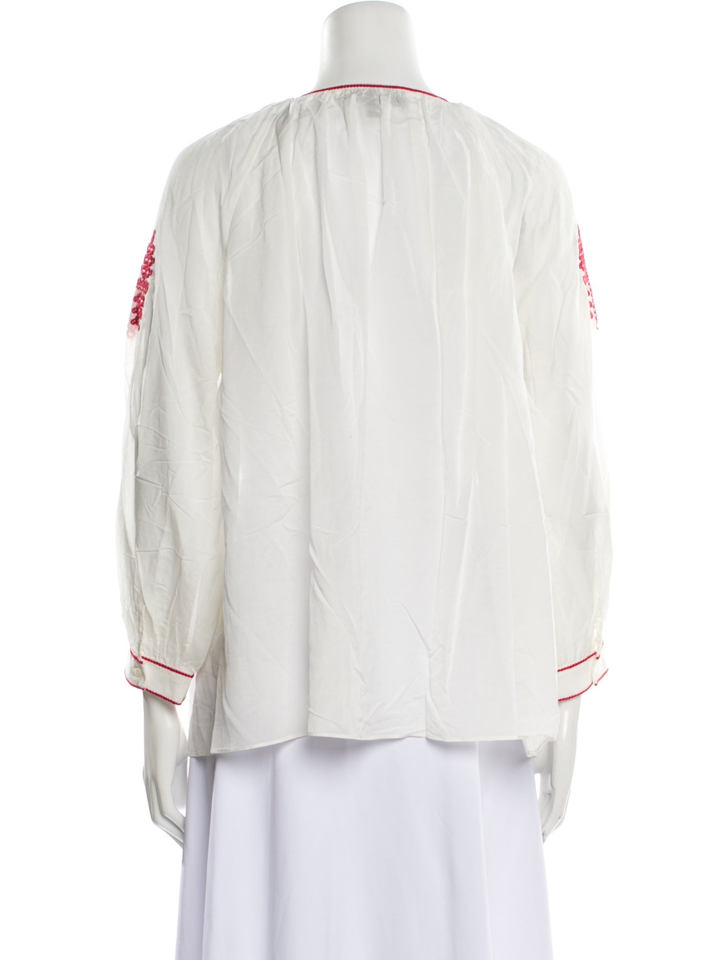 Nili Lotan Printed Crew Neck Blouse